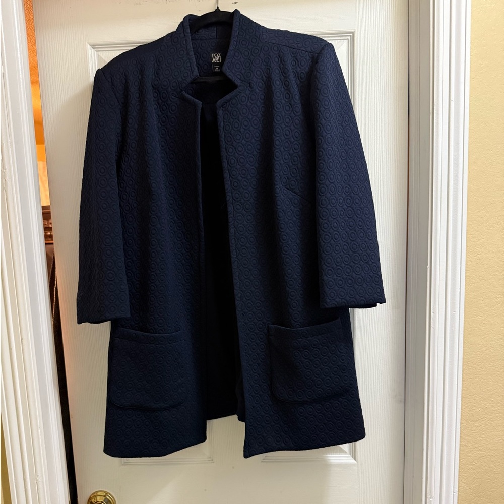 Roz & Ali Midnight Blue Textured Blazer